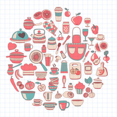 Cooking Doodle style elements