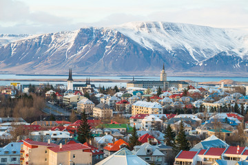 Reykjavik the capital city of Iceland. - obrazy, fototapety, plakaty