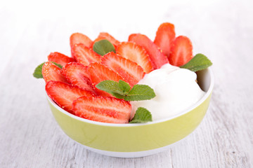 strawberry and yogurt