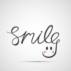 hand drawn smile typographic