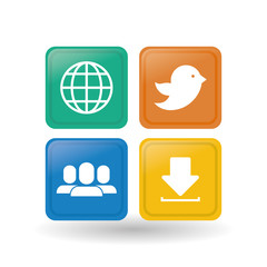 Social media icon design, vector illustration