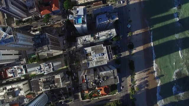 Top View of Boa Viagem Beach, Recife, Pernambuco, Brazil