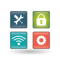 Social media icon design, vector illustration