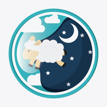 Rest and sheep icon design, vector illustration