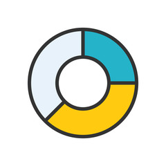 Fototapeta premium Pie Chart outline icon