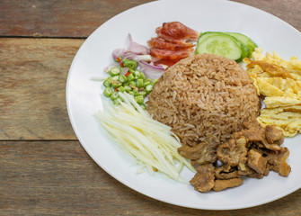 rice mixed with shirmp paste