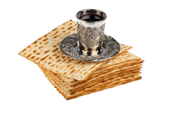 matzo with kiddush cup of wine