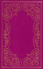 Purple and golden leather cover