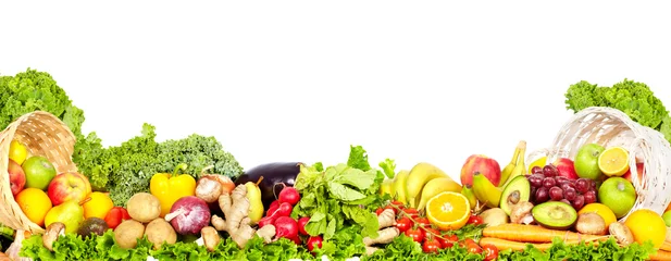 Afwasbaar Fotobehang Verse groenten Groenten en fruit.