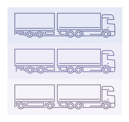 Vehicle Pictograms: European Trucks - Tandems Set 1