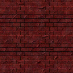 Fototapeta premium Realistic deep red rough bricks wall