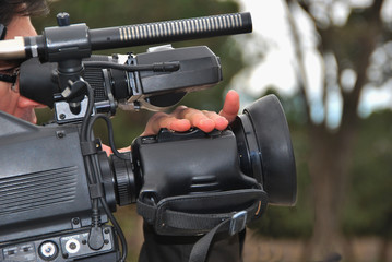 professional cameraman taking a shoot