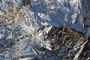 Wrinkled aluminum foil