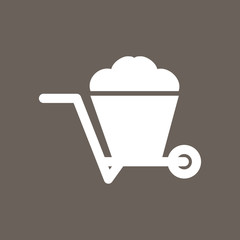 Utility Cart Icon on Dark Gray Color. Eps-10.