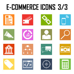 shopping, e-commerce color icons.