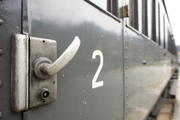 Old train carriage, detail