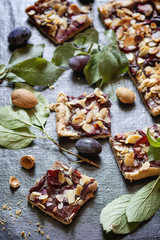 Homemade plum cake