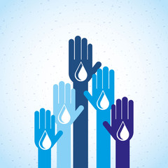 Obraz premium save the water design 