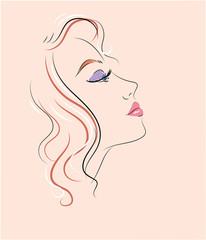 woman portrait .fashion illustration