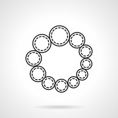 Loader sign flat line vector icon