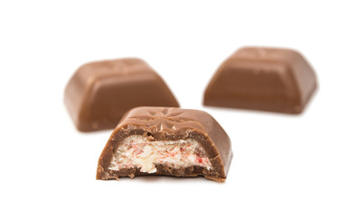 chocolate with strawberry filling