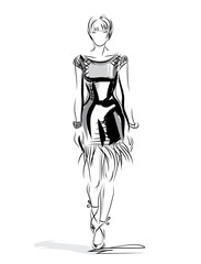 Fashion design. woman dress