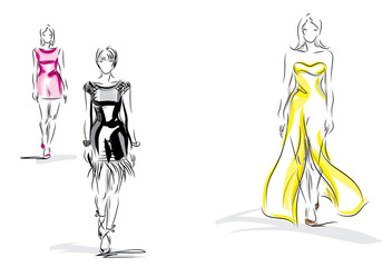 Fashion design. woman dress