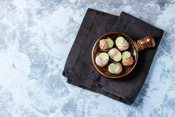 Uncooked Escargots de Bourgogne snails
