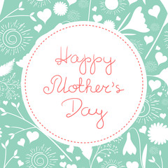 Fototapeta na wymiar Happy Mothers Day flower design vector. Illustration for greeting card, invitation, banner, promotion, poster, marketing.