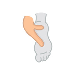  Flat Icon foot massage design, foot care icon