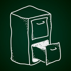 Simple doodle of a filing cabinet