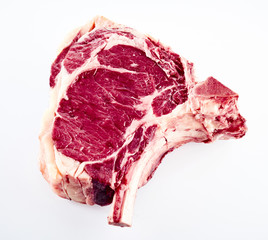 Uncooked Cote de boeuf beef steak for BBQ