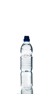 Bottle of water isolated on a white background