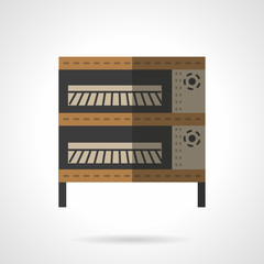 Baking equipment flat color design vector icon