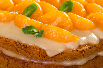 homemade cakes with mandarin