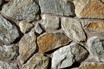Stone Veneer Natural granite rock irregular shapes closeup