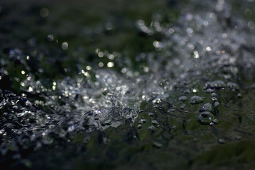 Obraz na płótnie Canvas texture water with bubbles close-up