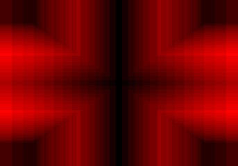 red cross of quadratic pattern in color geometric