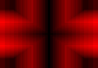 red cross of quadratic pattern in color geometric