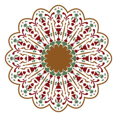 Mandala or circular floral pattern