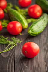 vegetables on wooden rustic background
