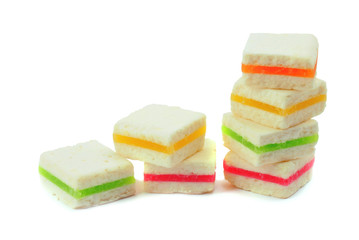 Pieces of delicious fruit pastes