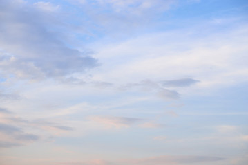 Obraz premium Cloud sky at sunset.