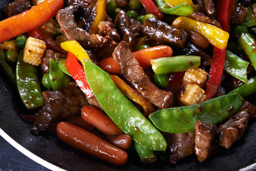 stir fried beef and vegetables