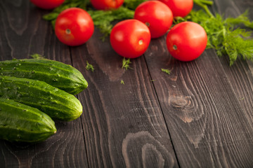 vegetables on wooden rustic background