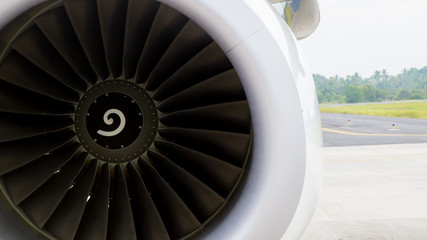 Aircraft jet engine detail