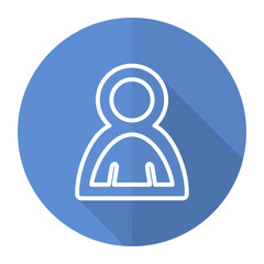 blue flat vector web icon