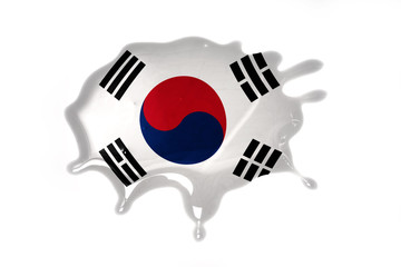 blot with national flag of south korea