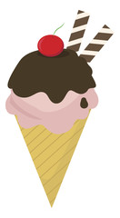 ice cream cone vector art