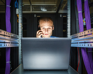 IT Engineer working on a laptop